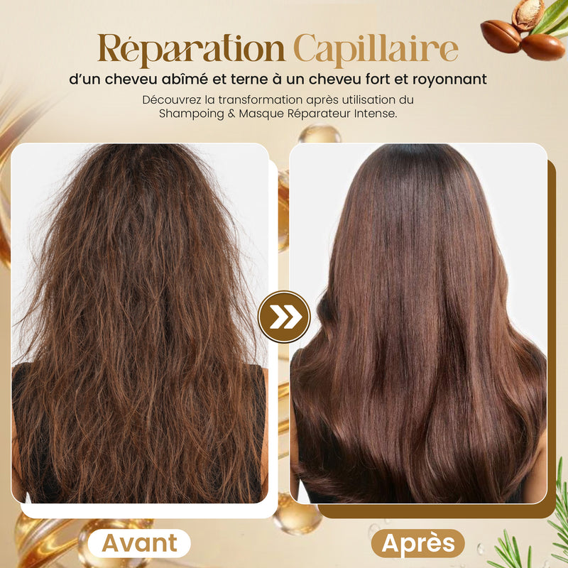 Shampoing + Masque Réparateur Intense à L'huile d'Argan