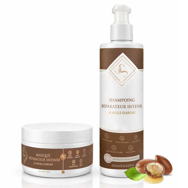 Shampoing + Masque Réparateur Intense à L'huile d'Argan