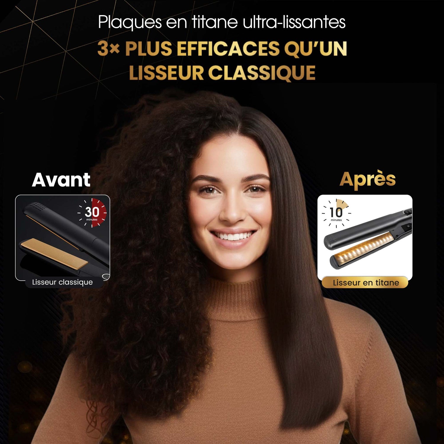 Lisseur Professionnel Plaques Titane